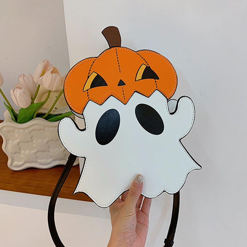 Halloween Shoulder Bags Creative 3D Cartoon Pumpkin Ghost Design Women Bag