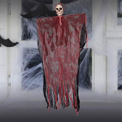 Halloween Hanging Ghost Dyed Blood Horror Skull Prop