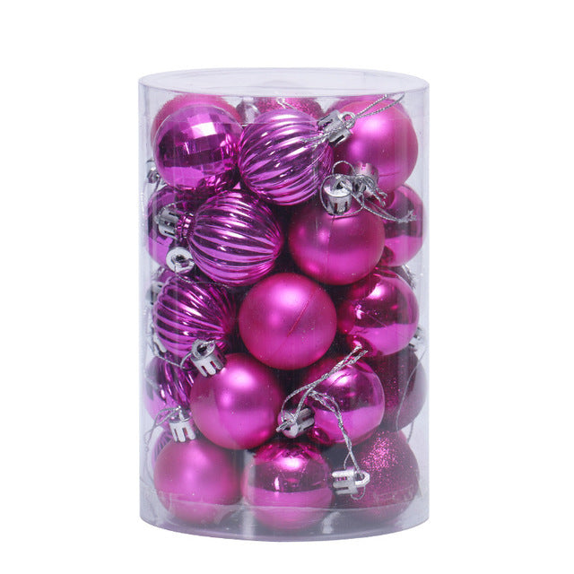 34 Christmas Tree Decoration Ball Set 4cm Ornaments