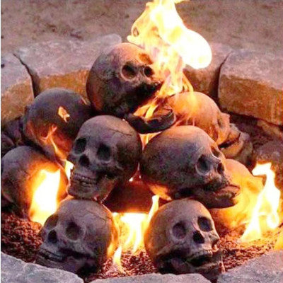 Skull Halloween Barbecue Fire Charcoal briquette