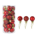 24pcs Bright Matte Christmas Balls - 3CM