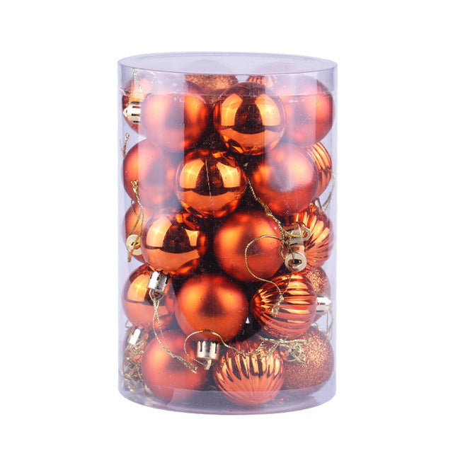 34 Christmas Tree Decoration Ball Set 4cm Ornaments