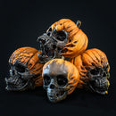 Evil Pumpkin Skull Halloween Ornament