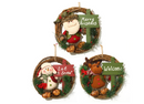 Wooden Christmas wreath Door Welcome Decoration