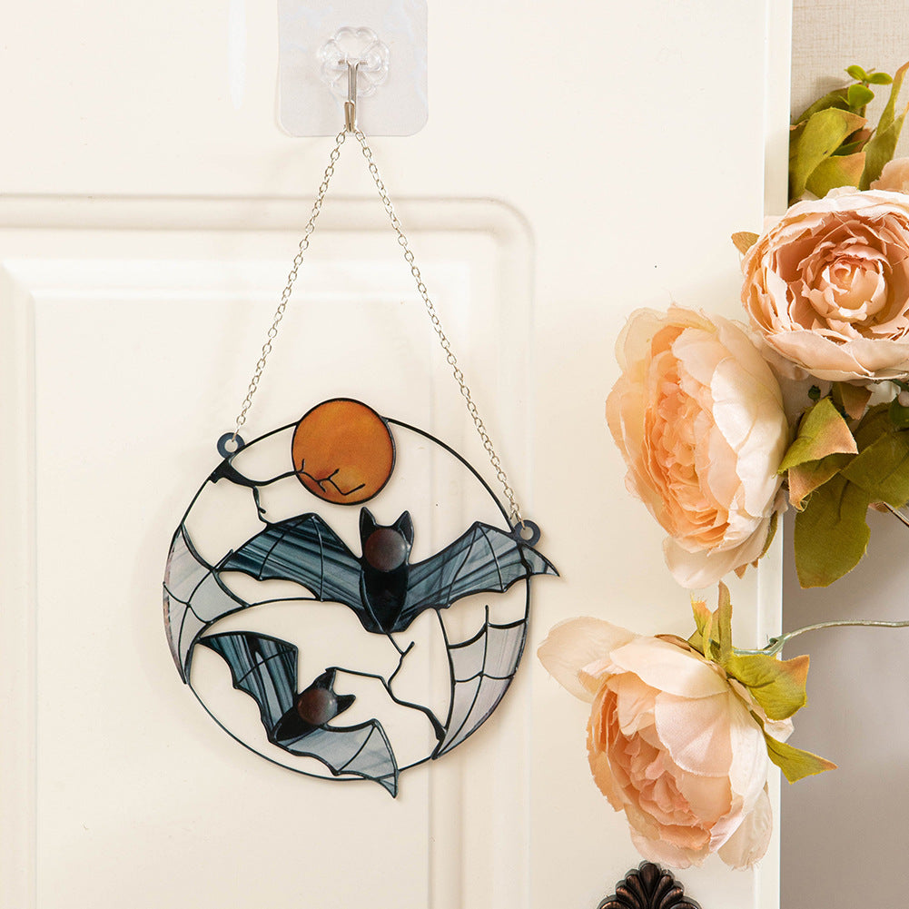 Moon Bat Decorative Acrylic Pendant