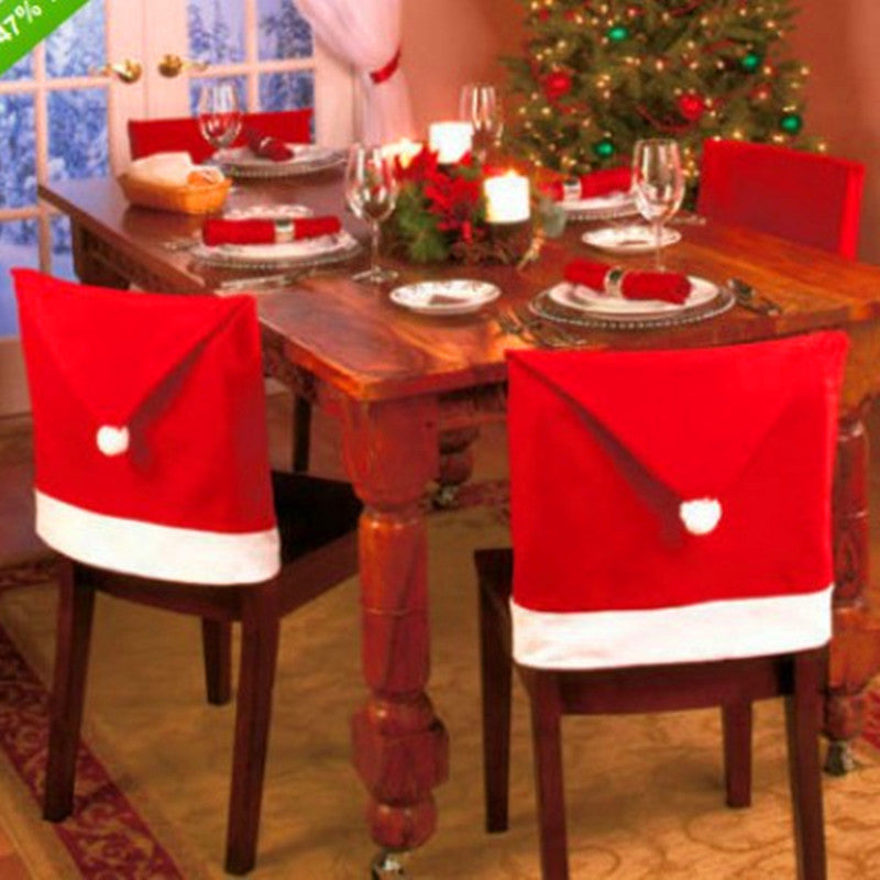 High Quality Christmas Decorated Chair Cover Set