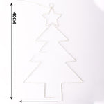 Wrought Iron Christmas Tree Shaped Lantern with Light