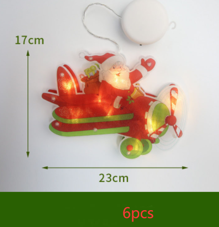 LED Suction Cup Window Hanging Lights Christmas Decoration