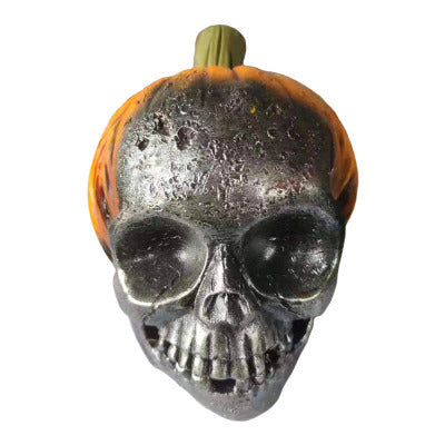 Evil Pumpkin Skull Halloween Ornament