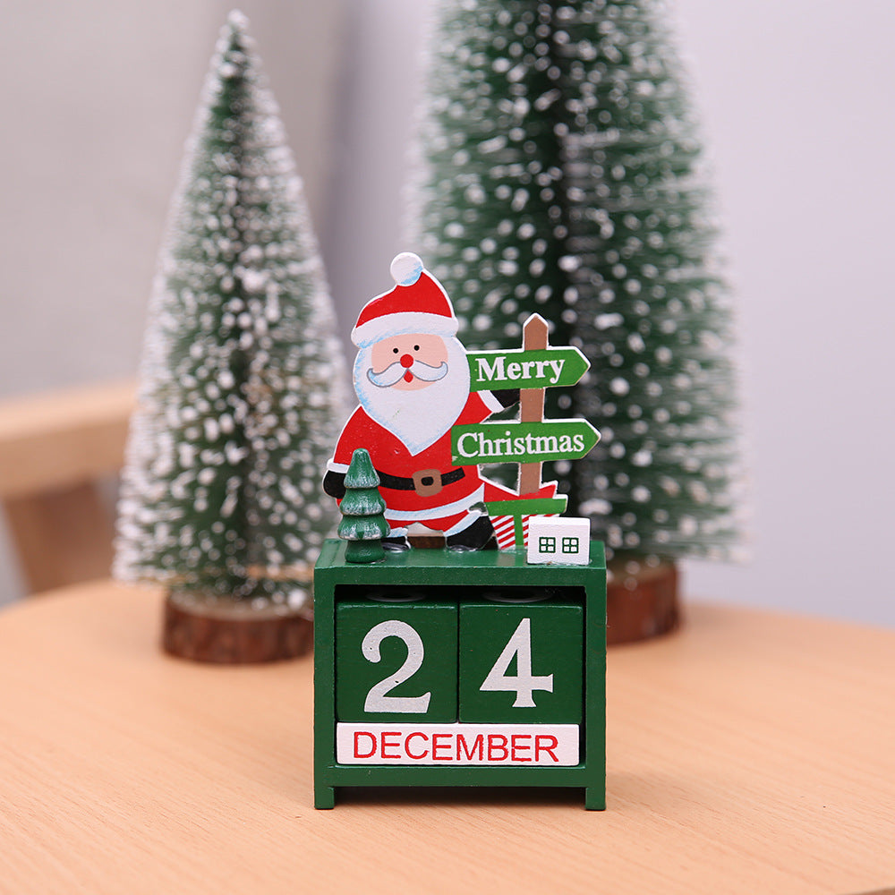 Christmas wooden calendar decoration