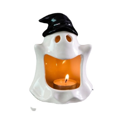 Halloween Ghost Festival Ceramic Craft Ornament Candle holder