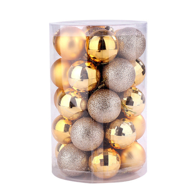 34 Christmas Tree Decoration Ball Set 4cm Ornaments