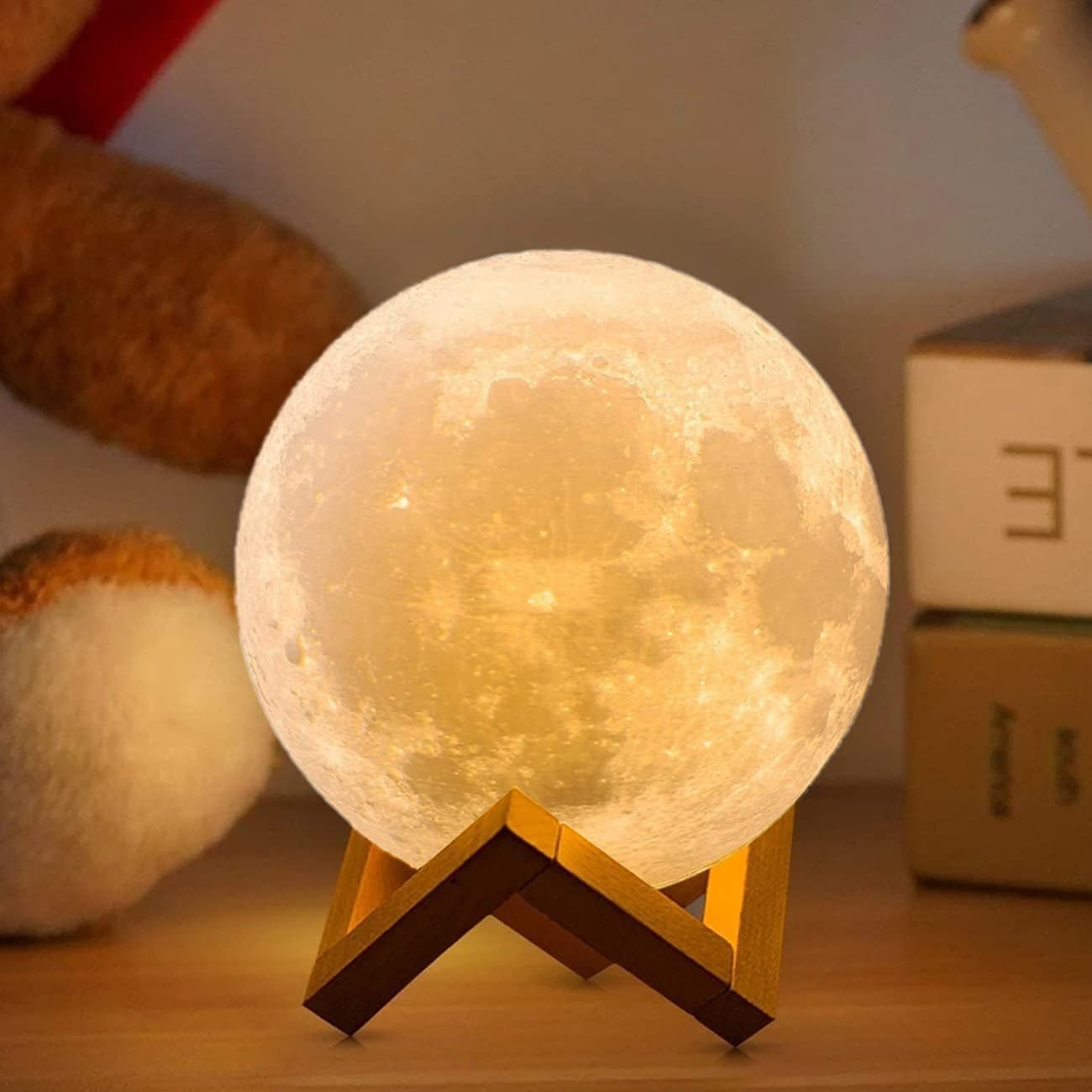 Aced Moon Lamp 16 Colours 3D Printing Moon Night Light Remote & Touch Control