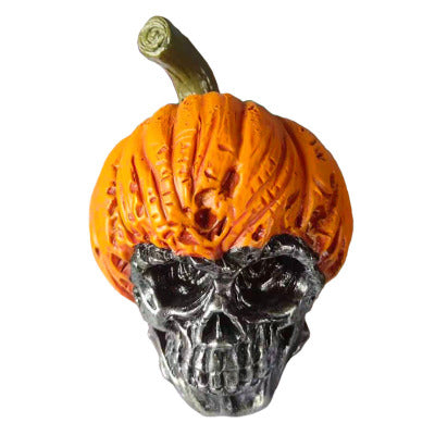 Evil Pumpkin Skull Halloween Ornament