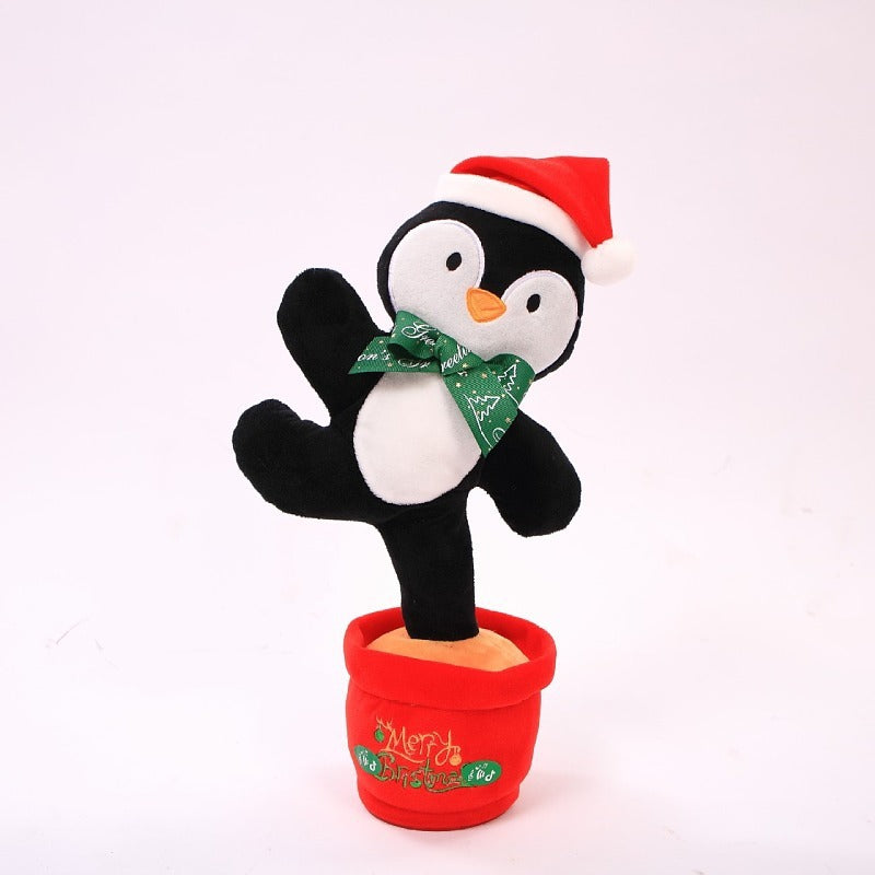 Early Education Electronic Dancing Christmas Plush Toy (Dances, Records, Glows, Sings)