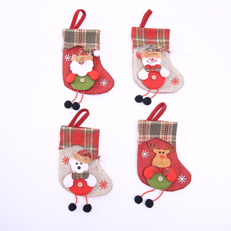 Christmas Decorations Christmas Stocking Pendant Christmas Stocking Gift Bag Hanging Piece