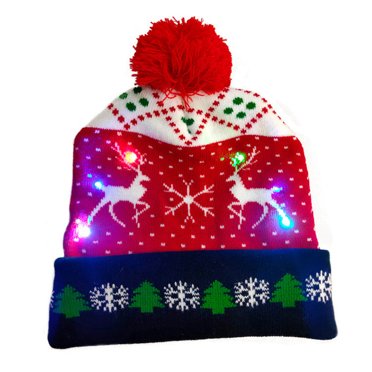 LED Christmas Hat Sweater Knitted Beanie