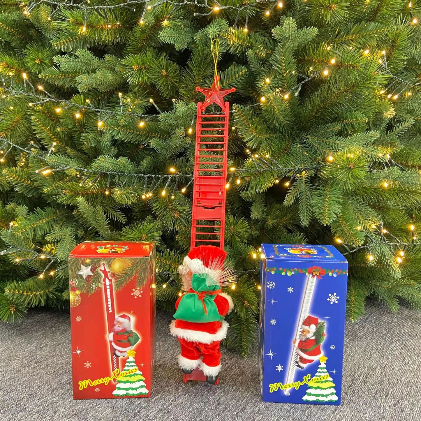 Santa Claus Climbing Ladder Electric Santa Claus Climbing Ladder