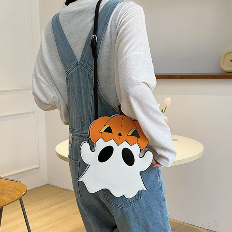 Halloween Shoulder Bags Creative 3D Cartoon Pumpkin Ghost Design Women Bag