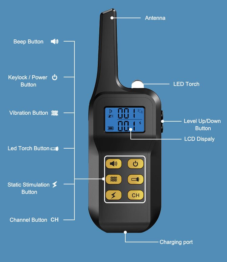 T720 2-in-1 Dog Training Collar (Manual Training + Auto Bark Control)