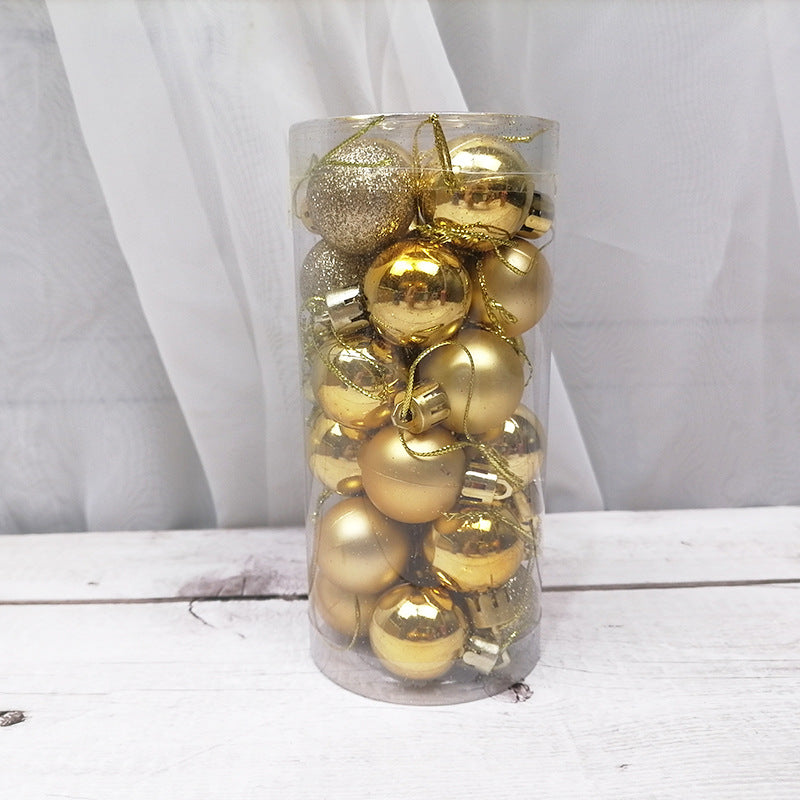 24pcs Bright Matte Christmas Balls - 3CM