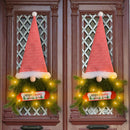 Glowing Christmas Wreath Upside Down Tree Stripes A Tall Hat