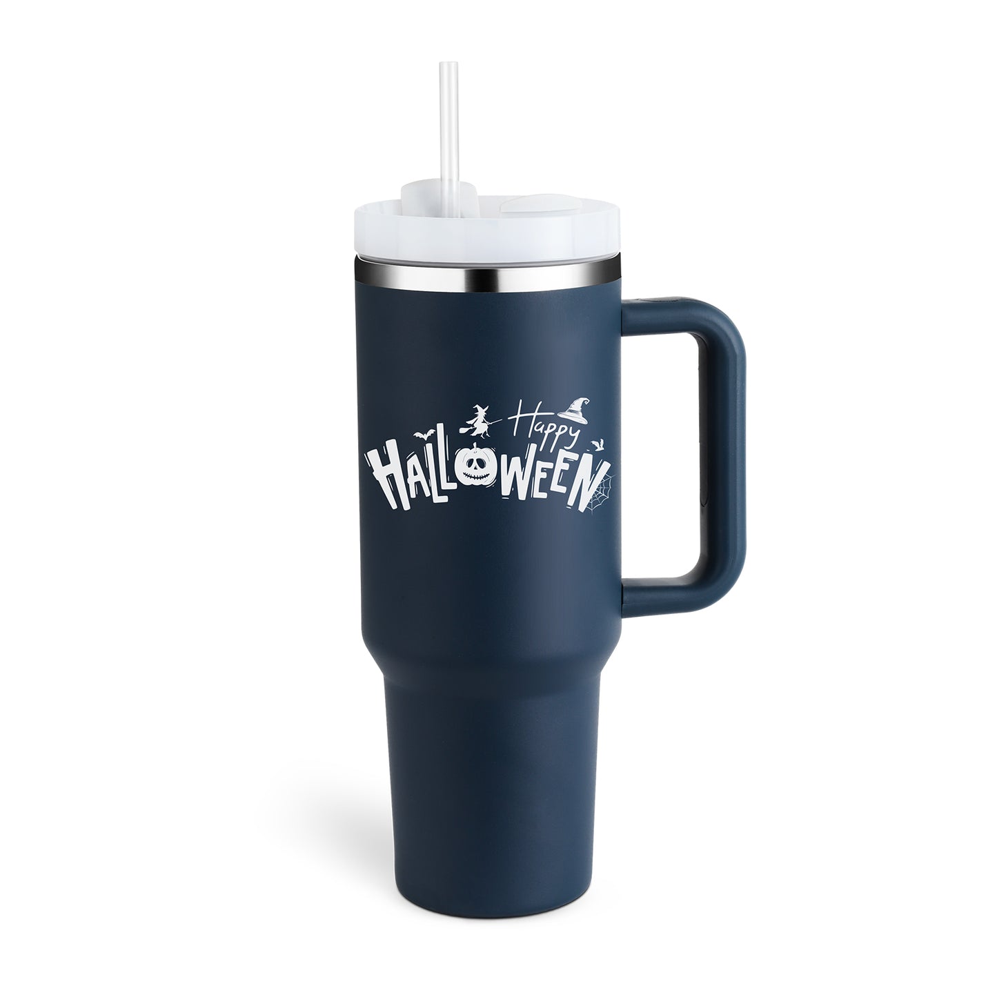 Halloween Thermal Mug 40oz Straw Coffee Insulation Cup With Handle