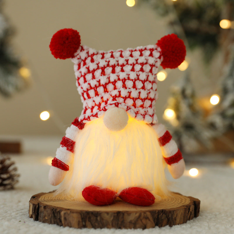 Christmas Faceless LIGHT UP Gnomes Doll With Lights