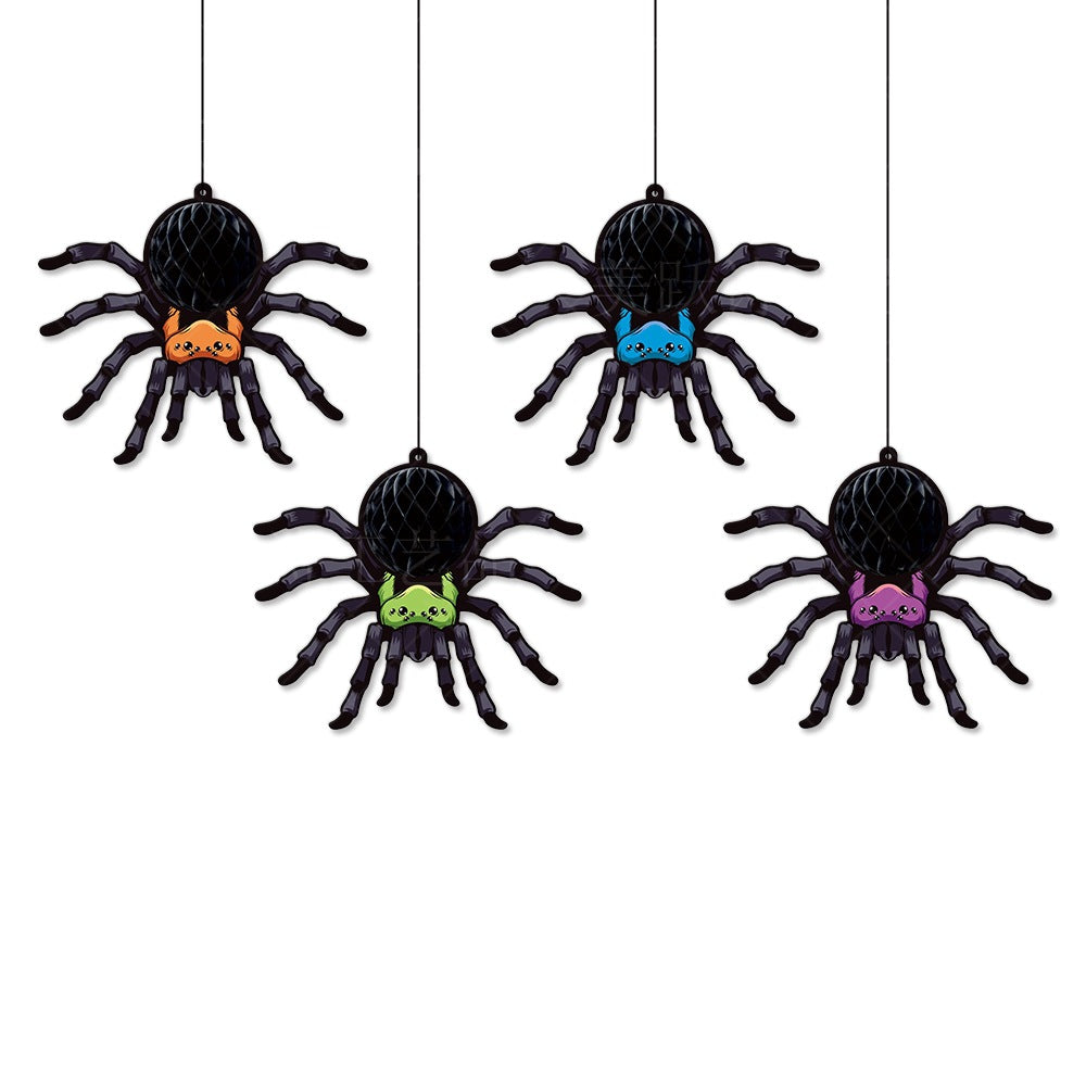 Spider Bat Honeycomb Ball Hanging Ornament Pendant