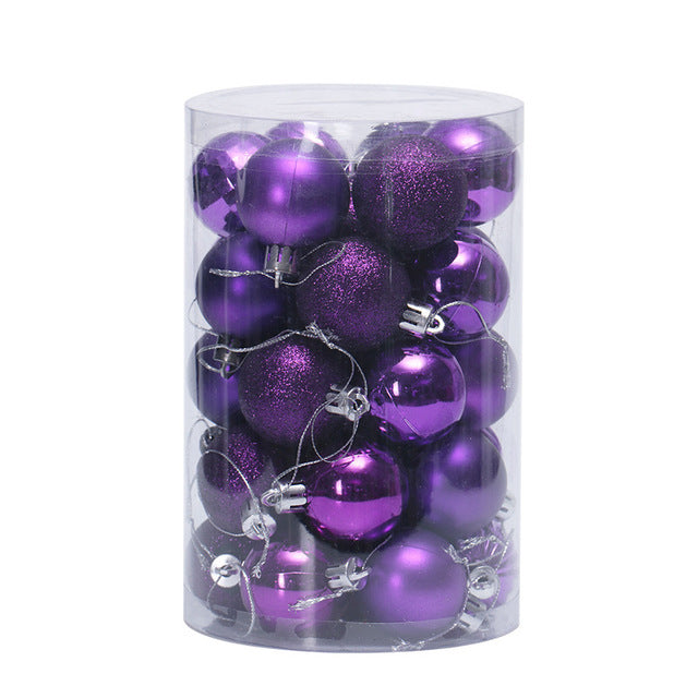 34 Christmas Tree Decoration Ball Set 4cm Ornaments