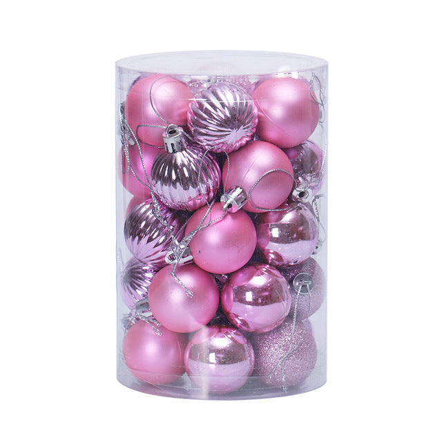 34 Christmas Tree Decoration Ball Set 4cm Ornaments