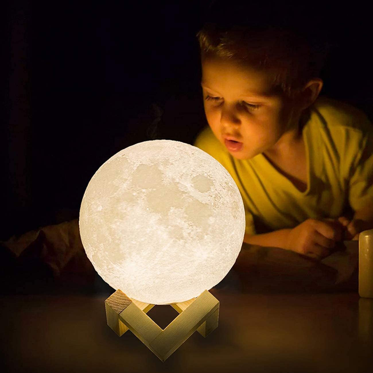 Aced Moon Lamp 16 Colours 3D Printing Moon Night Light Remote & Touch Control