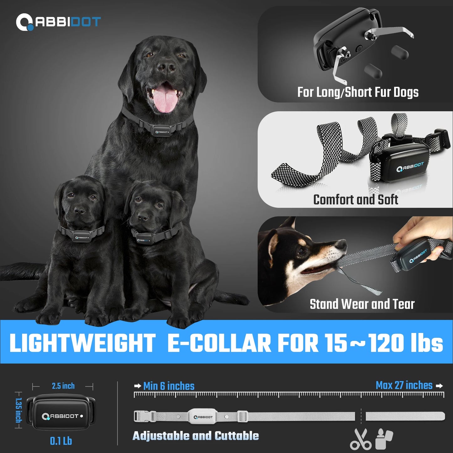 T30 Dog Training Collar for Large Dogs (3000ft)