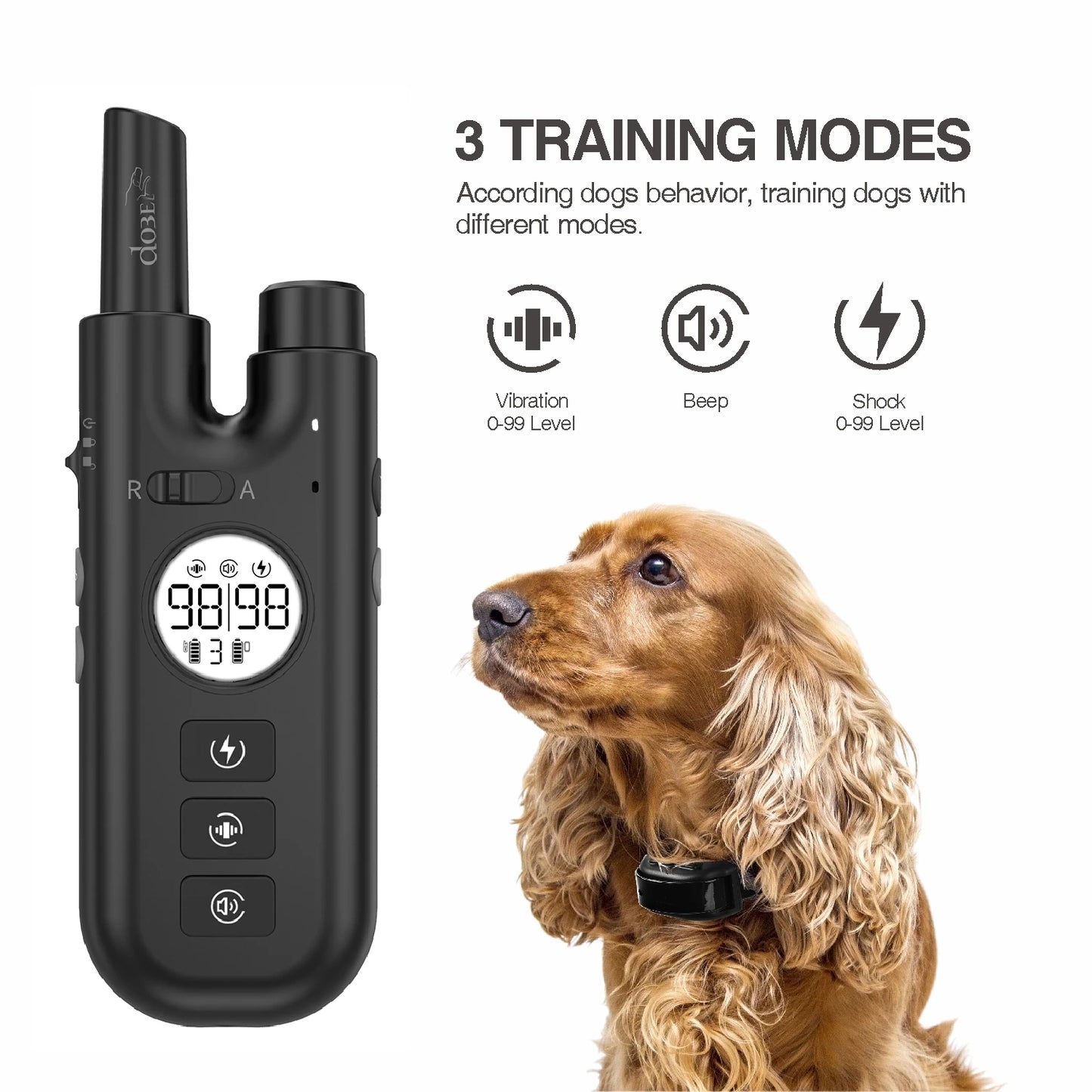 Remote Dog Training Bark Collar Dog Electric Rechargeable Waterproof No Bark Control Collar Stop Barks with 800M Pet Trainer