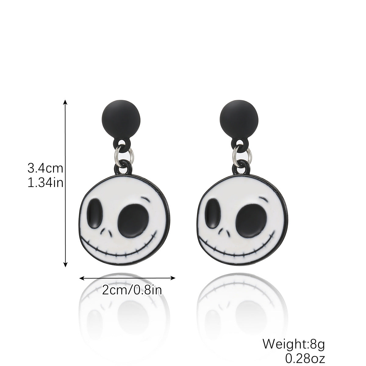 Halloween Pumpkin Skull Bat Earrings Set