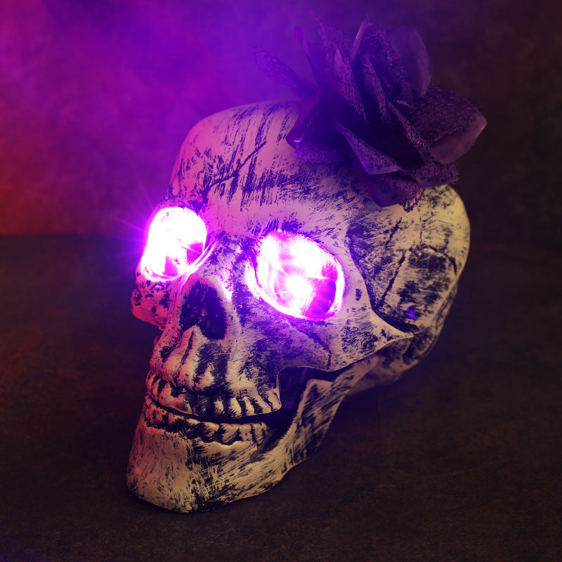 LED Light-emitting Skeleton Skull and Hand Halloween Garden Decoration