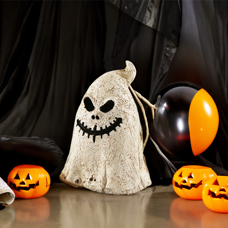 Pumpkin Head Ghost Halloween Scene Decoration Ornament