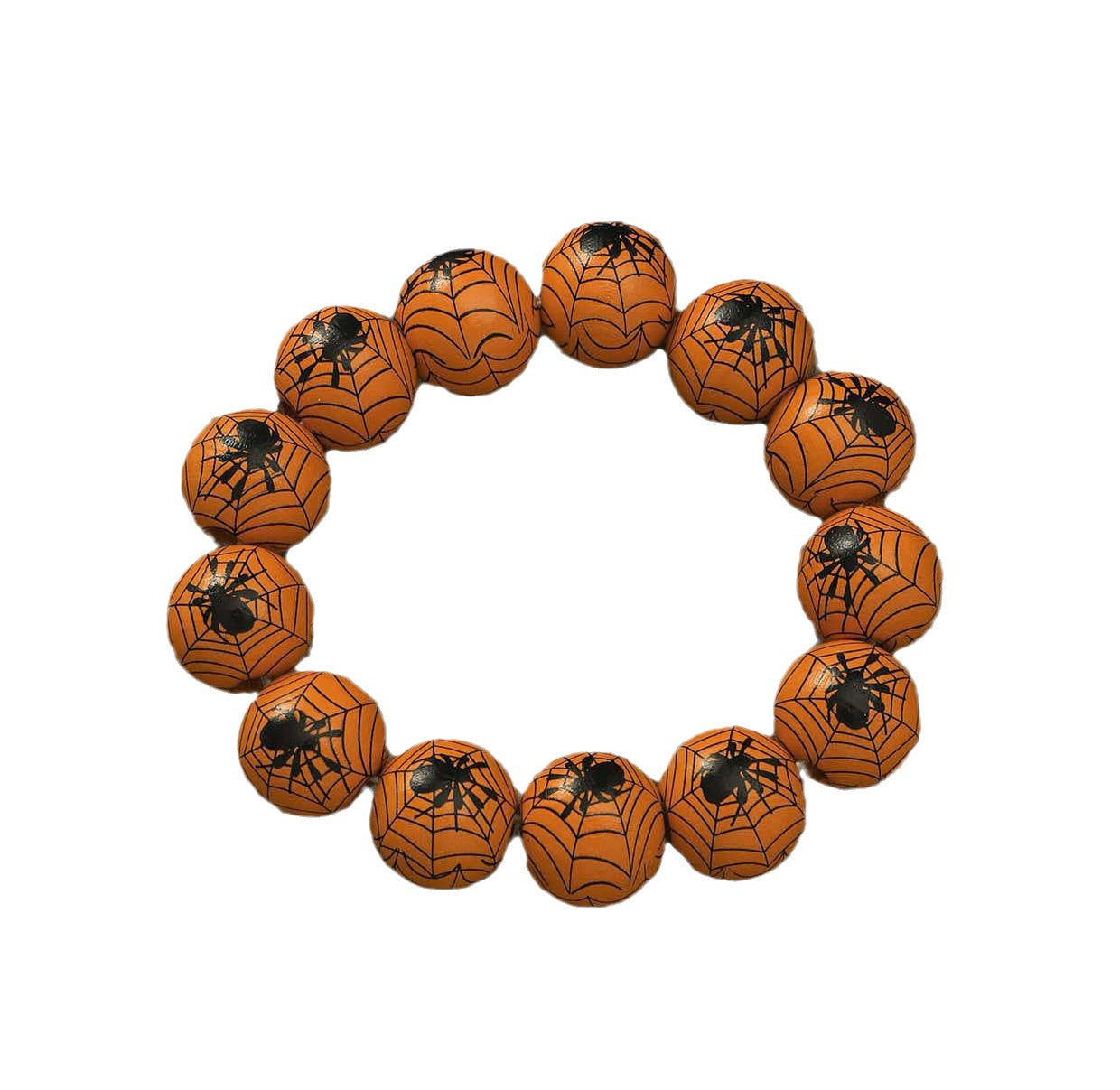 Personalized Fashion Pumpkin Spider Printed Beaded Bracelet