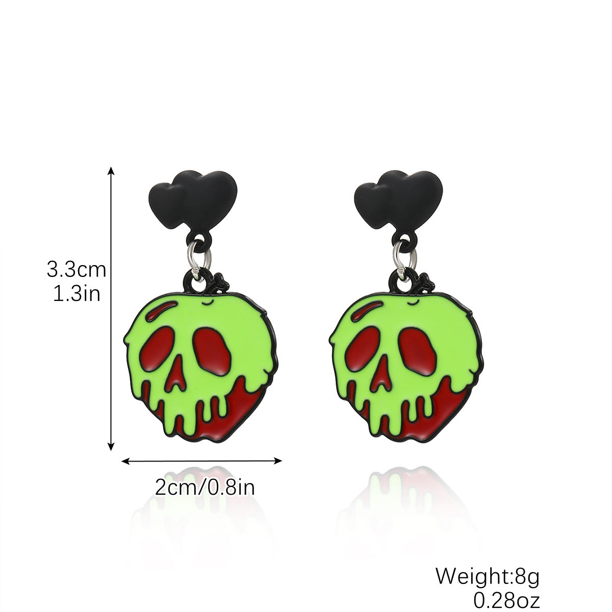 Halloween Pumpkin Skull Bat Earrings Set