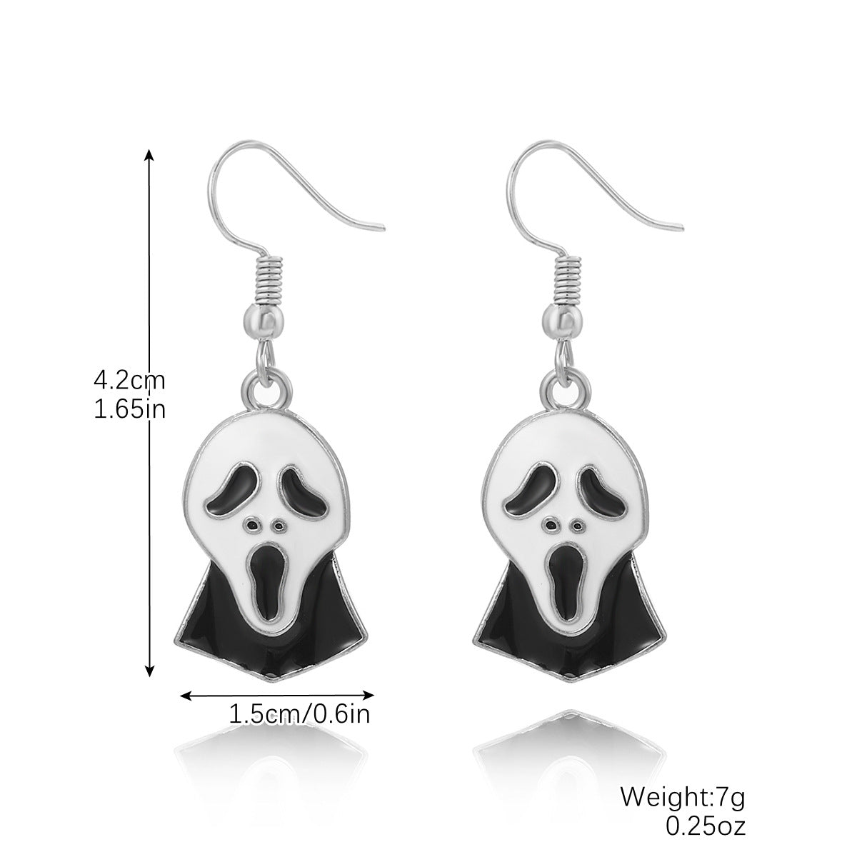 Halloween Pumpkin Skull Bat Earrings Set