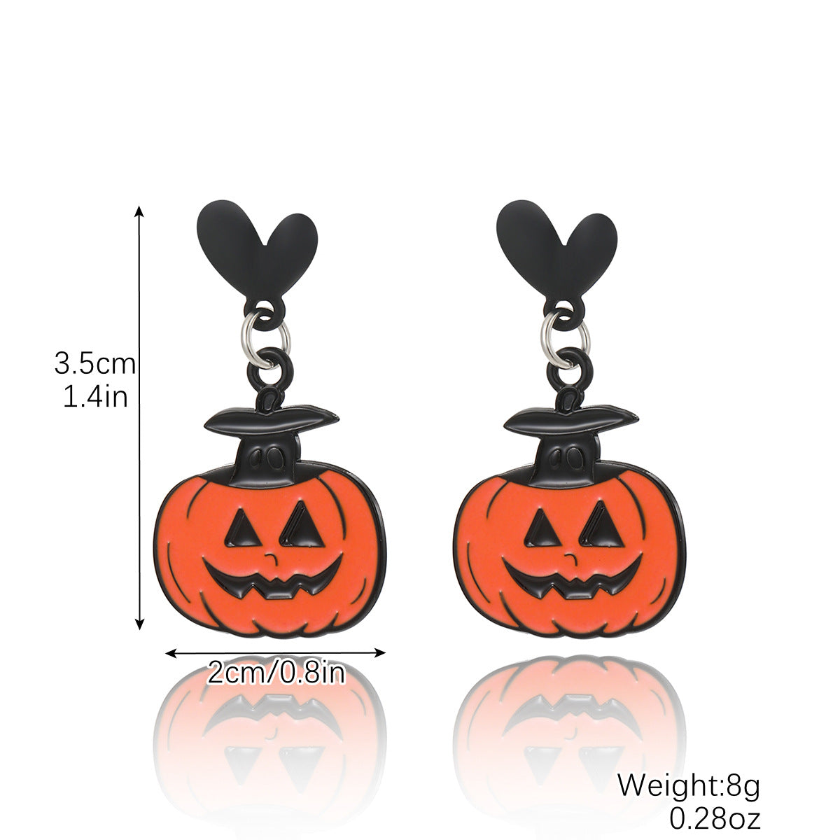 Halloween Pumpkin Skull Bat Earrings Set