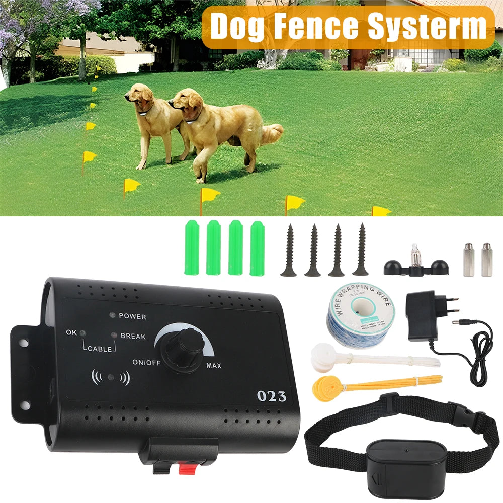 Electronic Pet Containment System with Waterproof Training Collar