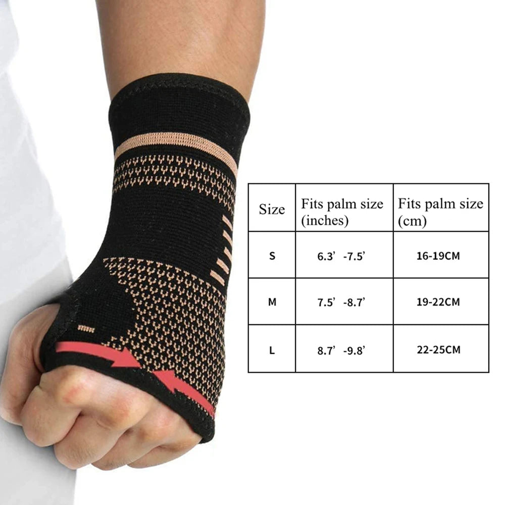 Copper Compression Wrist Sleeve – Sports and Arthritis Support