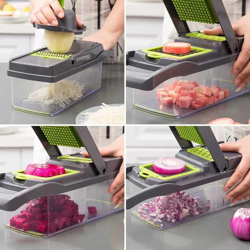 14/16 in 1 Multifunctional Vegetable Chopper Dicer Slicer