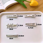 4/24PCs Set of Silver Y2K Hair Clips