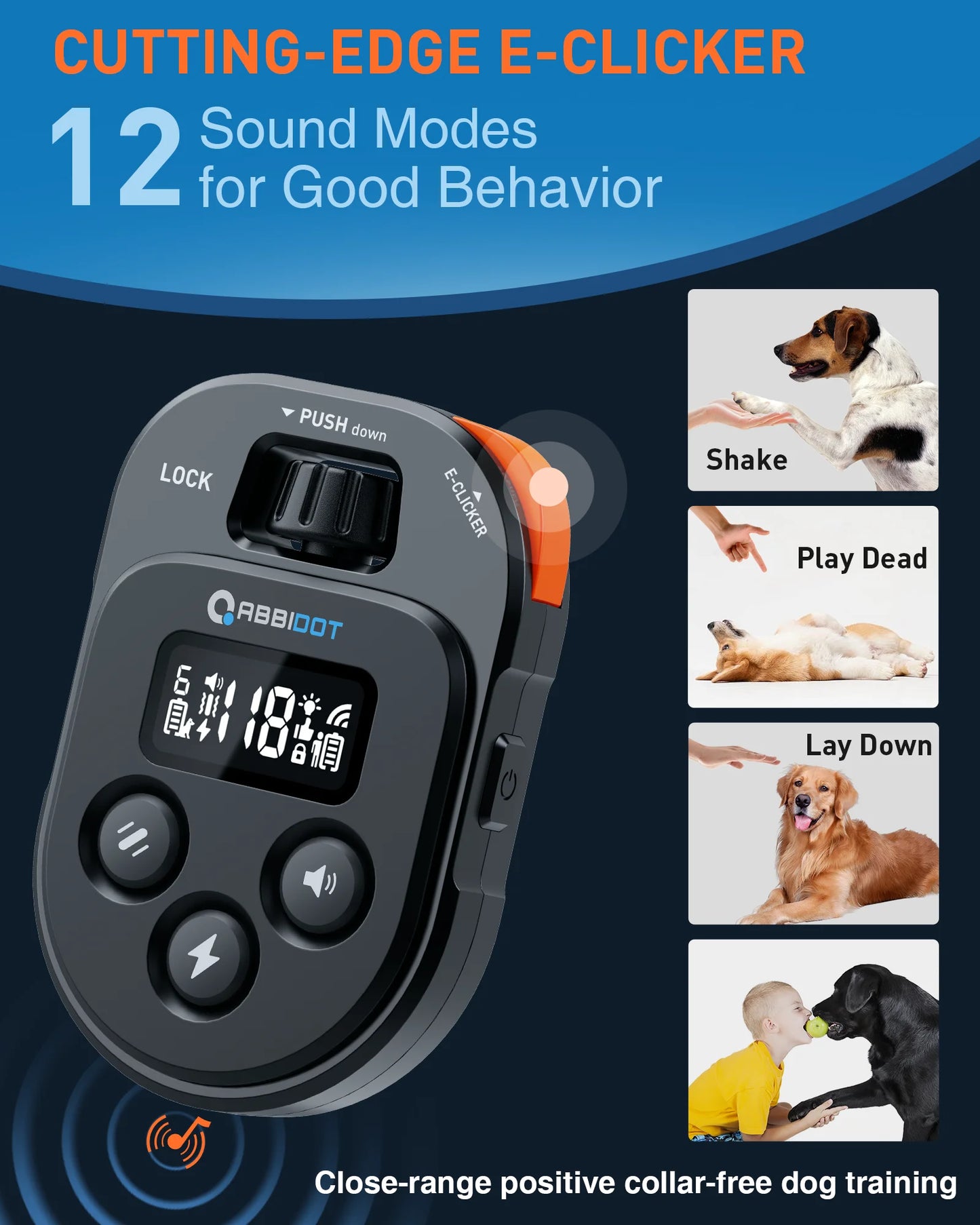 Dog Training Collar 2-in-1 Strap with E-Clicker