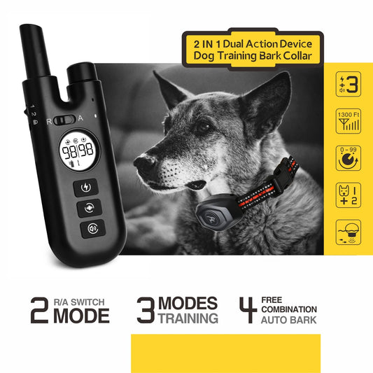 Auto and Manual Dog Bark and Training Shock Collar