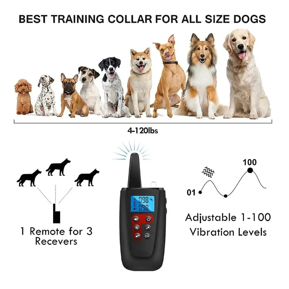 No Shock Electric Dog Training Collar + Clicker