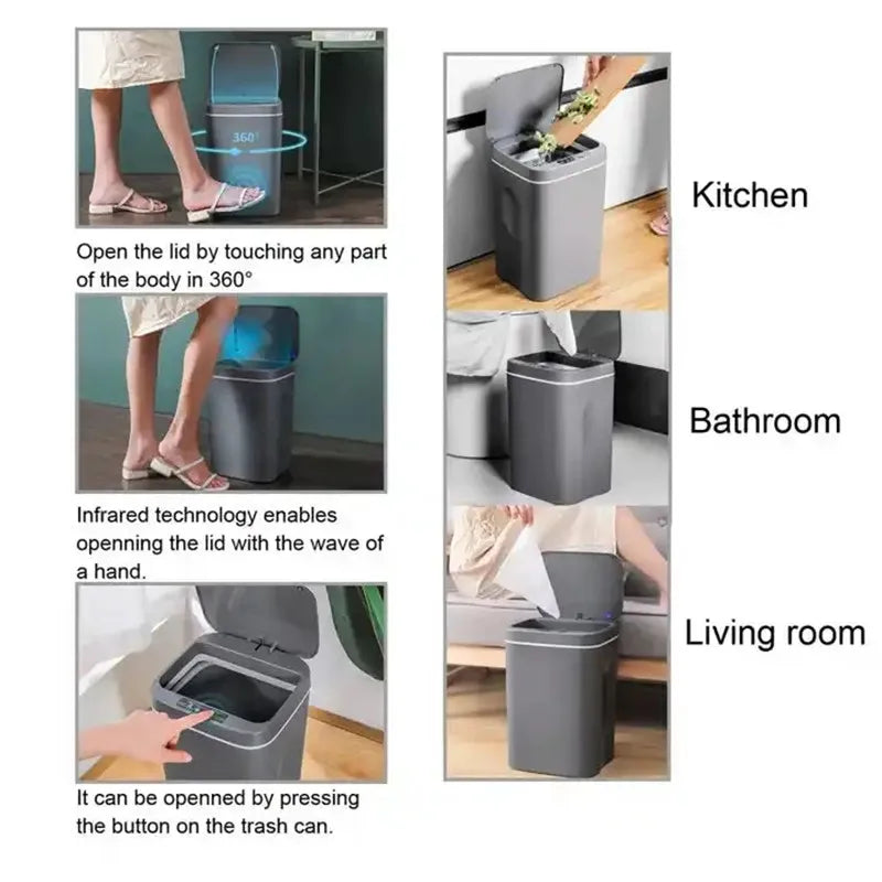 16L Electric Touchless Smart Bin