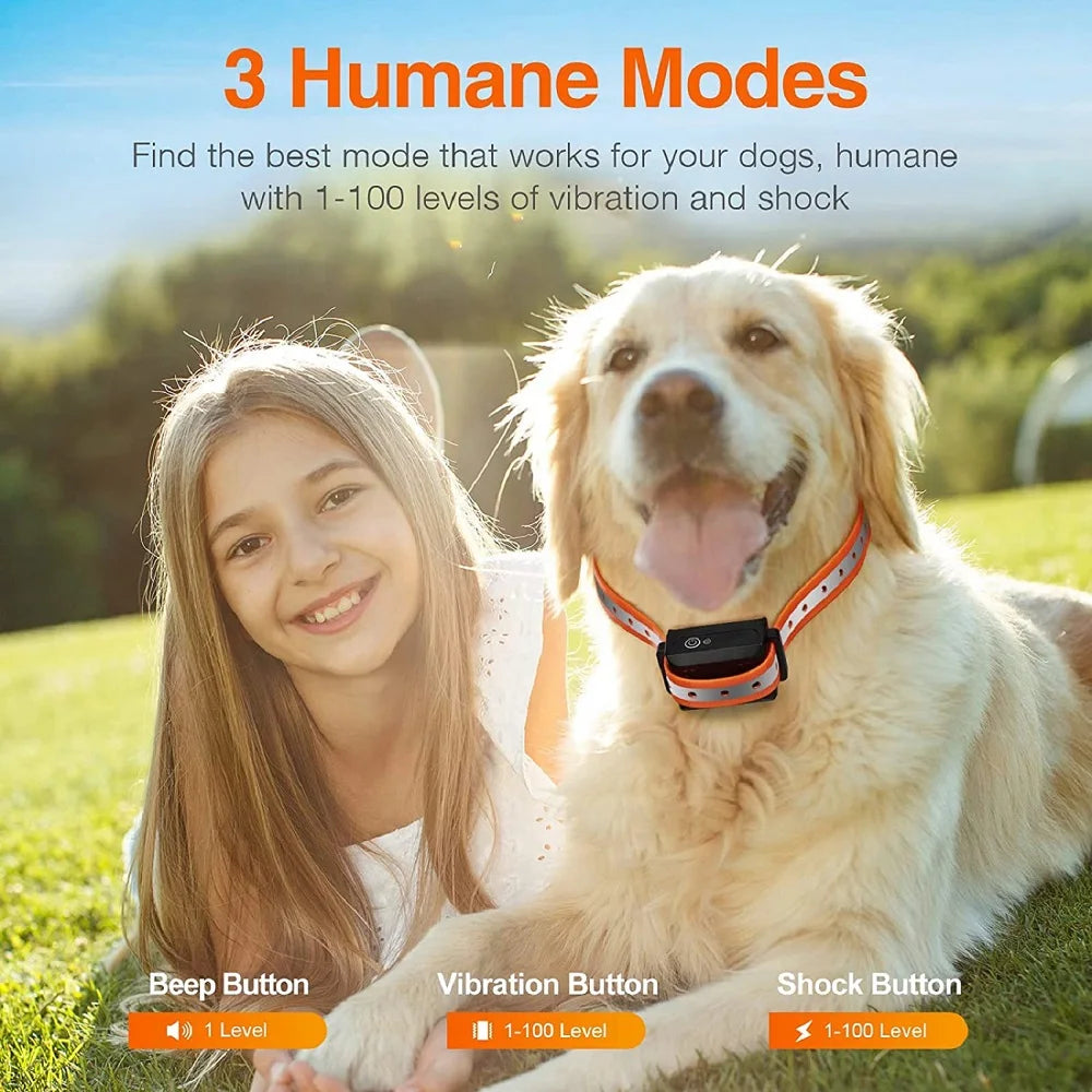 1000m Remote Electronic Dog Collar with Automatic Bark Mode